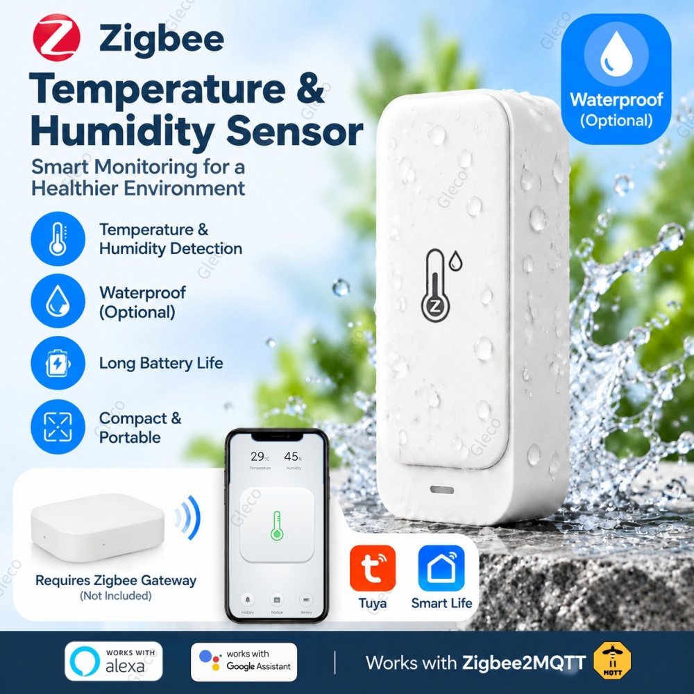 Smart Home Automation Kit - Zigbee TUYA Su Geçirmez Sıcaklık ve