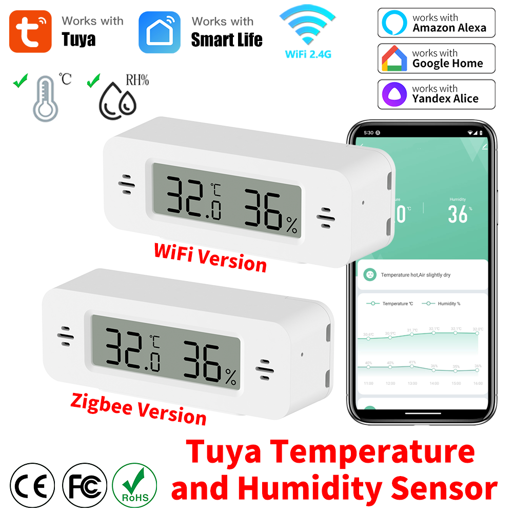 Tuya WiFi/Zigbee Sıcaklık Nem  - Smart Home Automation Kit incelemesi ve fiyatı