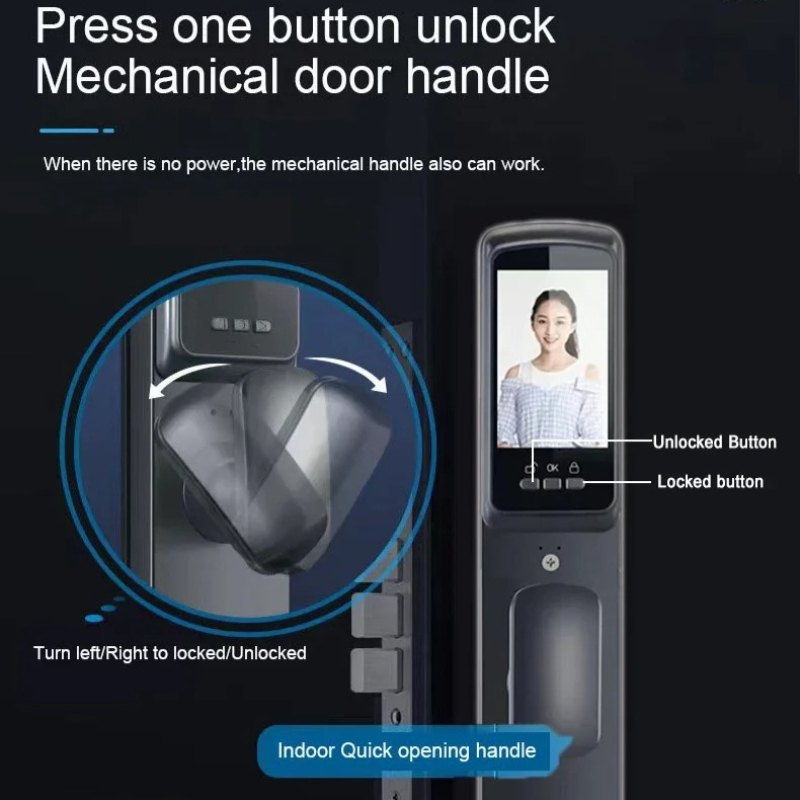 3D Yüz Tanıma Özellikli Akıllı - Smart Door Lock Wifi incelemesi ve fiyatı