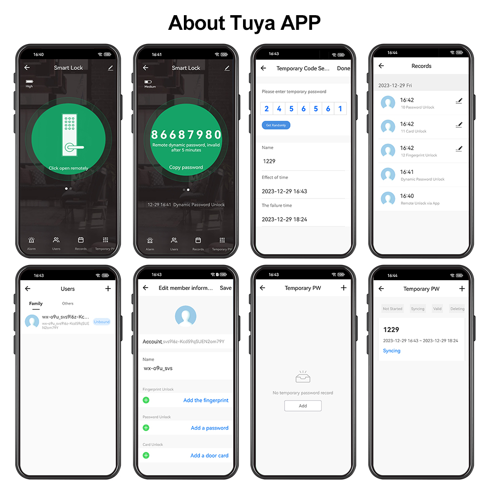 WiFi Tuya APP biyometrik parma - Smart Door Lock Wifi incelemesi ve fiyatı