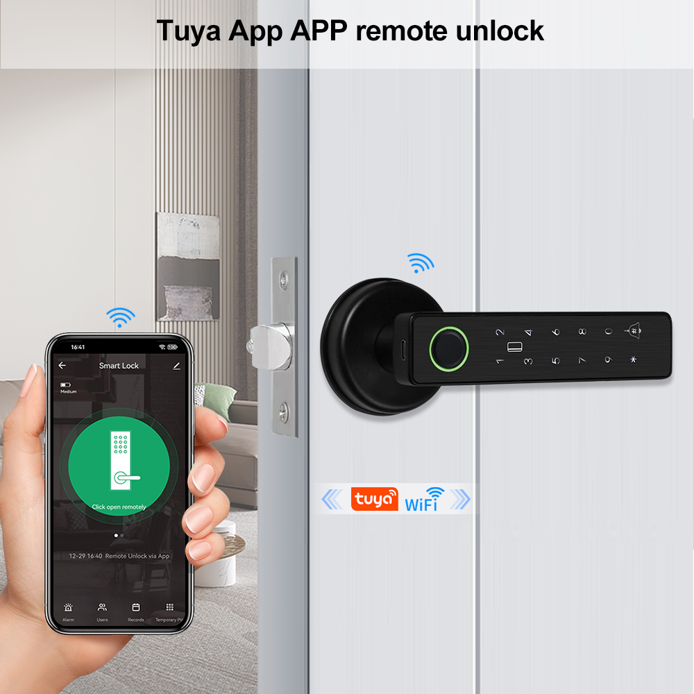 WiFi Tuya APP biyometrik parma - Smart Door Lock Wifi incelemesi ve fiyatı