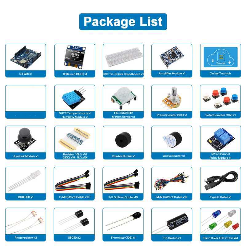 UNO R4 WiFi Uyumlu Geliştirme  - Sensor Kit Arduino incelemesi ve fiyatı
